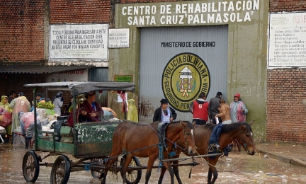 Exterior de la cárcel de Palmasola, en Santa Cruz, Bolivia